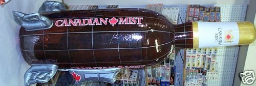 Canadian Mist Inflatable Bottle Blimp Hanging Sign Rare  