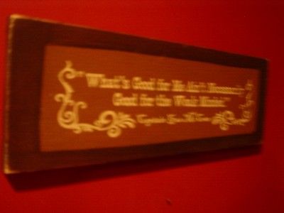 Lonesome Dove Weak Minded Augustus McCrae Wood Sign  