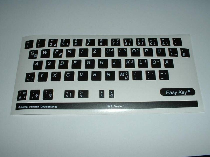 Etiqueta adhesiva Teclado negro con letras blancas  