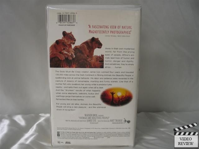 Animals Are Beautiful People VHS Jamie Uys 085391328636  