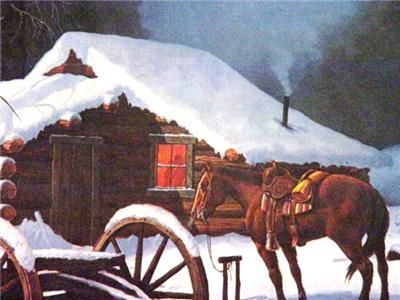 WINTER WARMTH WESTERN LITHOGRAPH NORBERTO REYES S/N  