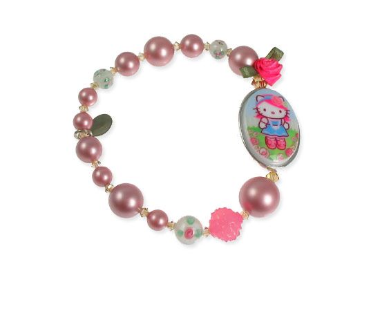 TARINA TARANTINO HELLO KITTY Pink Head Rose Bracelet  