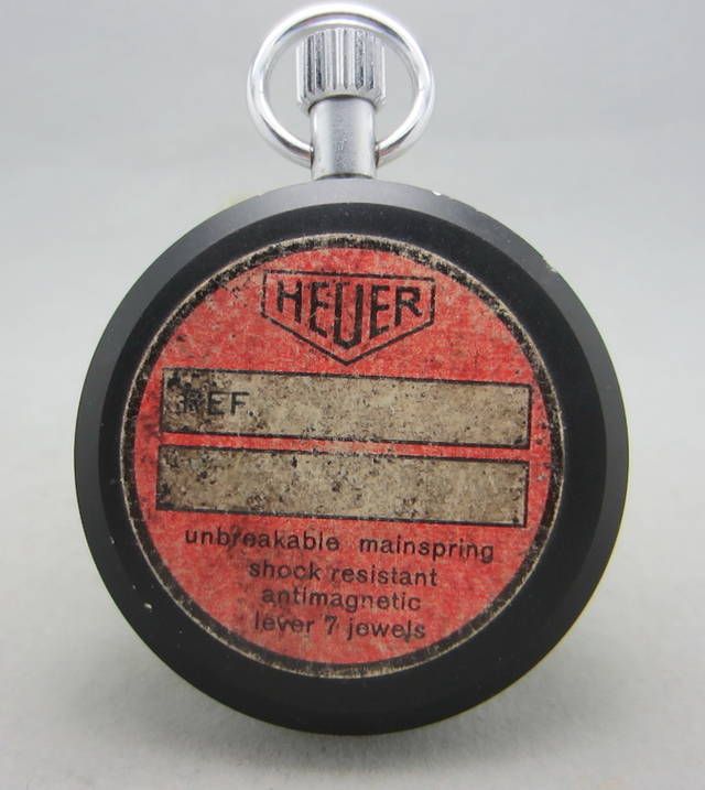 ALL ORIGINAL SWISS HEUER Manual 7 Jewels Stopwatch in box  