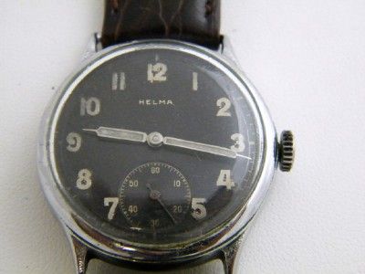 Caja alemana 1939 1940 de reloj HELMA vintage WW2