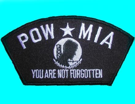 POW MIA NOT FORGOTTEN moto vest vietnam BIKER PATCH  