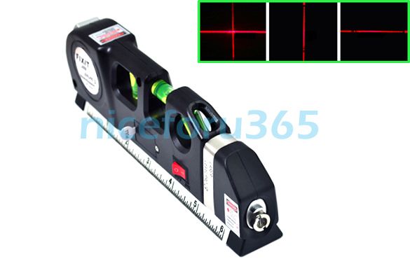 Laser Level Horizon Aligner Vertical Measure Tape 8FT  