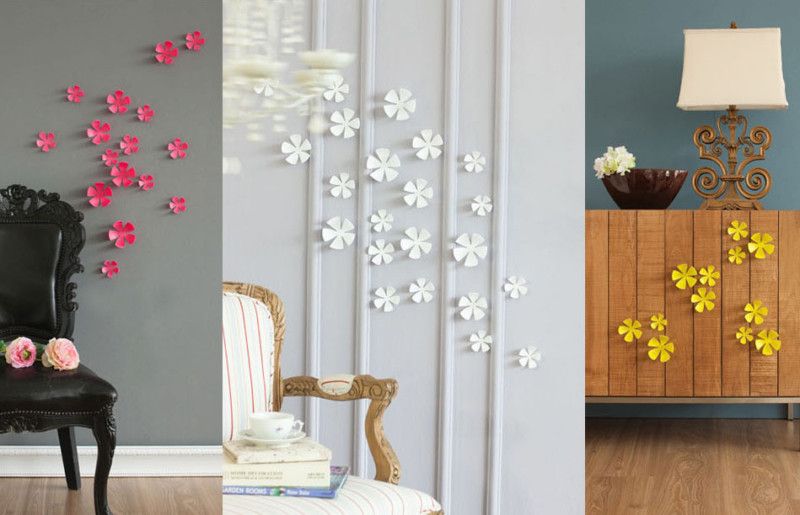 3D Flower Wall Decor Pop up Sticker Home Decorations  