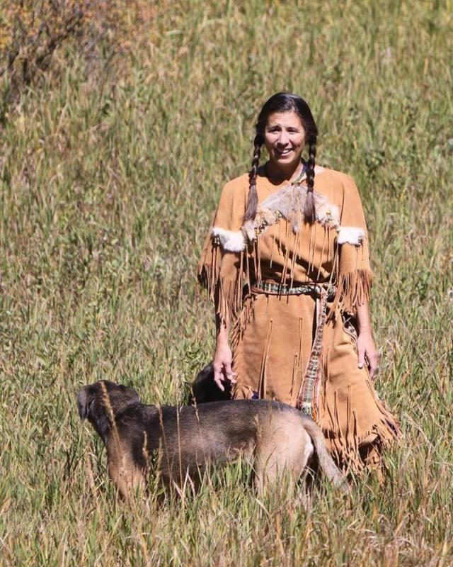 Hand made Native American Buckskin leather Dress  