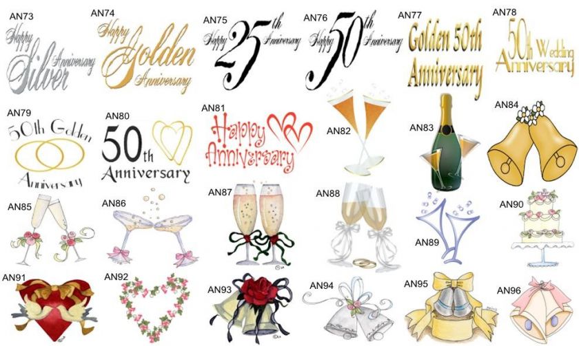 30 Personalized Anniversary Address Labels 25th, 50th  