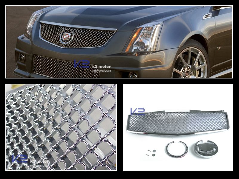 2003 2007 CADILLAC CTS HONEYCOMB CHROME GRILL GRILLE  