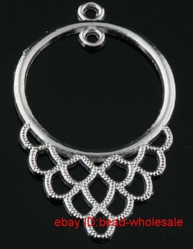 Free 55pcs tibet silver earring connector findings 40mm  