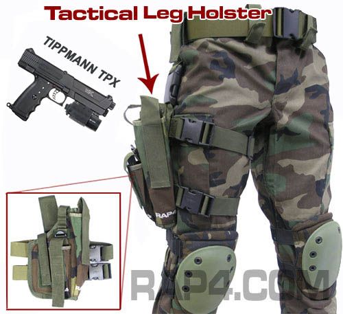 Pistolera de la pierna para shooter de Tippmann Paintball TPX