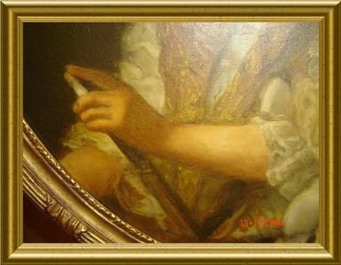 ANTIQUE HUGE 40 C1870 ENGLISH ARISTOCRAT LADY PORTRAIT OIL PAINTING 