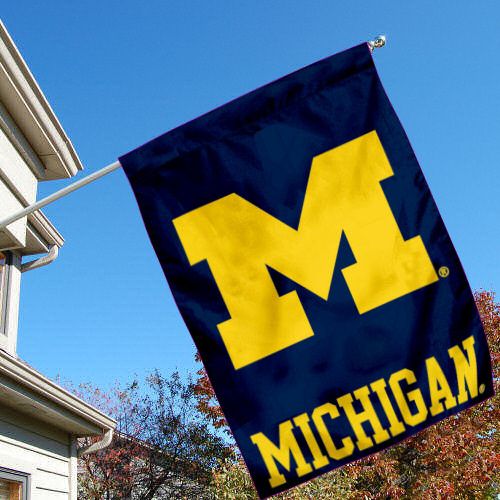 Michigan Wolverines UM University College House Flag 816844011955 