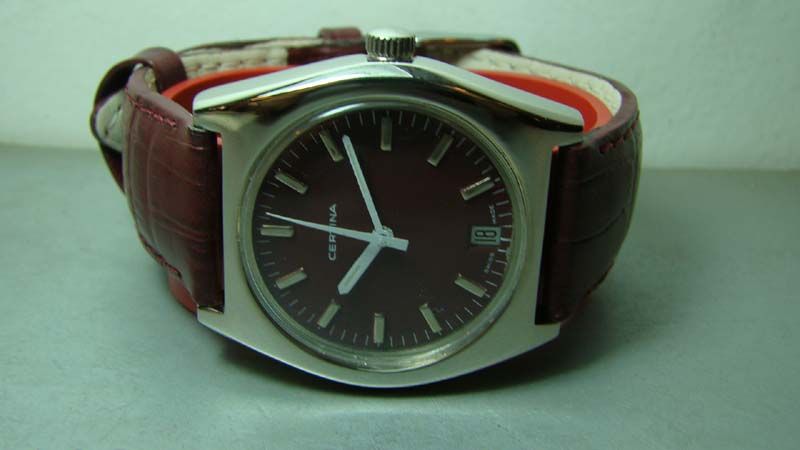 VINTAGE CERTINA WINDING DATE STEEL SWISS MADE MENS WRIST WATCH OLD 