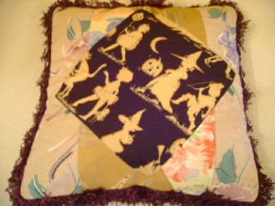 Handmade Vintage Fabrics HALLOWEEN Pillow Cover Unique  