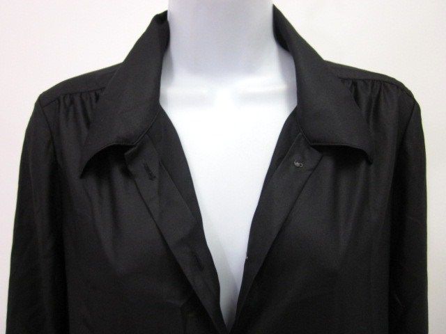 ELIZABETH AND JAMES Black Long Sleeve Blouse Shirt Sz M  