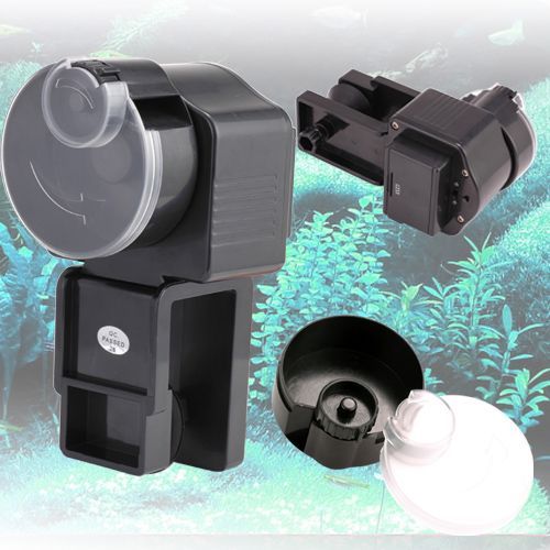   Fish Tank Pond Automatic 5 28 Days Food Feeder 5.5*3.54*2.95in  