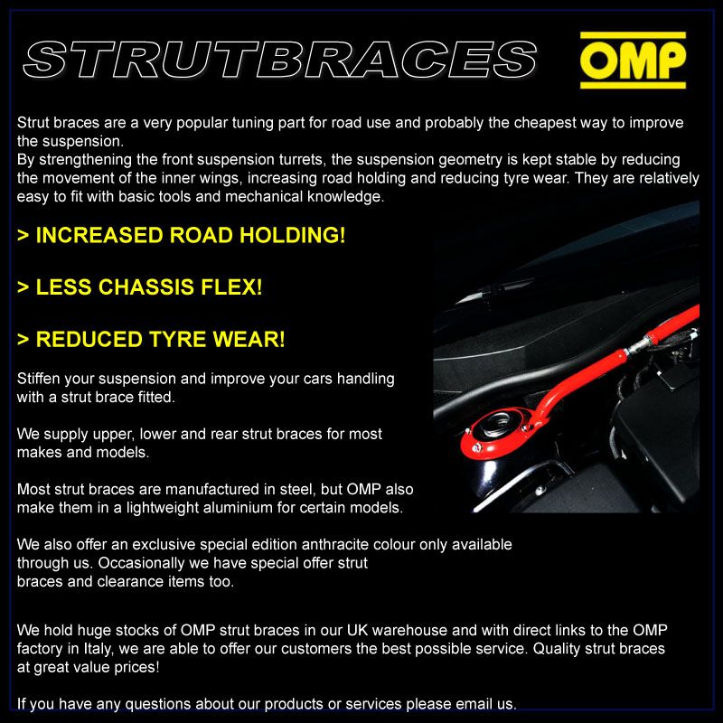 OMP FRONT & REAR STRUT BRACE SEAT IBIZA MK2 1.9 TDi  