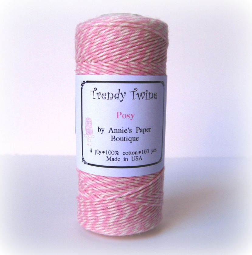 Posy Trendy Twine {Baby Pink & Cream Bakers Twine}  