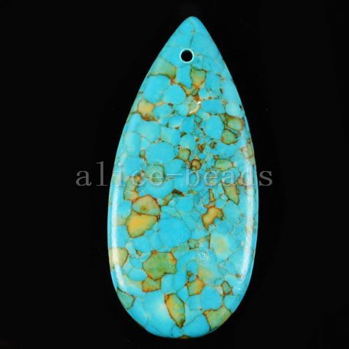 Taiwan Howlite Turquoise Pendant Bead H106247  