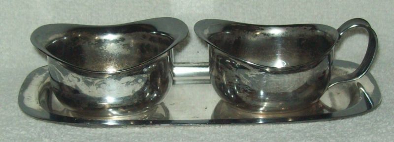 Vintage Cohr Denmark Atla EPNS Sugar Creamer Tray Set  