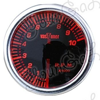 Smoked Face Car Tachometer Meter RPM Dial Gauge  