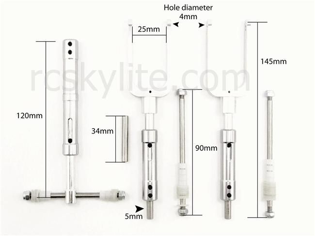   Class SR 71 Aluminum Oleo Struts Set for RC Airplane with Nose  