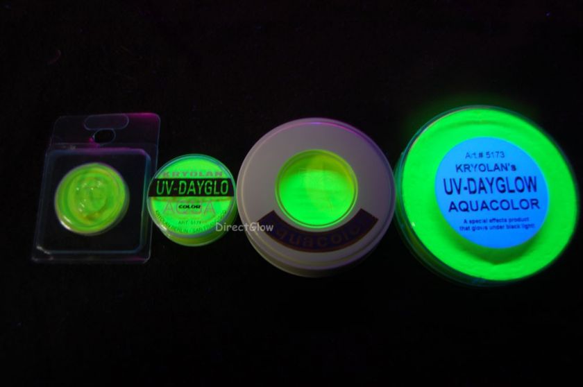 Kryolan UV Dayglow AquaColor Eyeshadow Make Up  Yellow  738435651893 