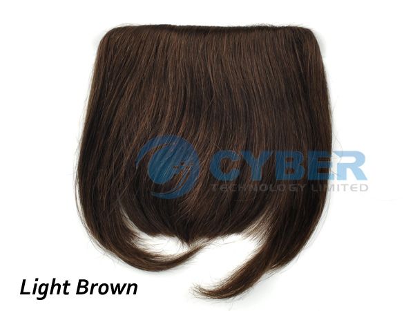 Three Colors Fashion Clip On Bang Fringe Ladys Human Hair Extension 