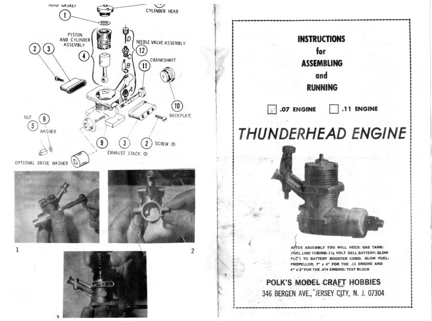 This is a Gilbert Thunderhead .07 Gas Engine. Used, but turns over 