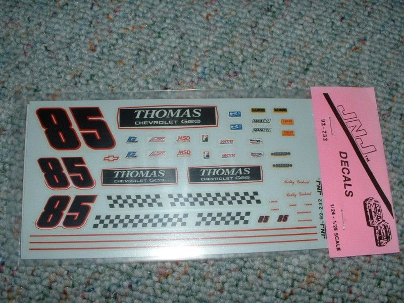 JNJ Hobbies 1/24 25 Decals #85 Thomas Chevrolet Ge NN  