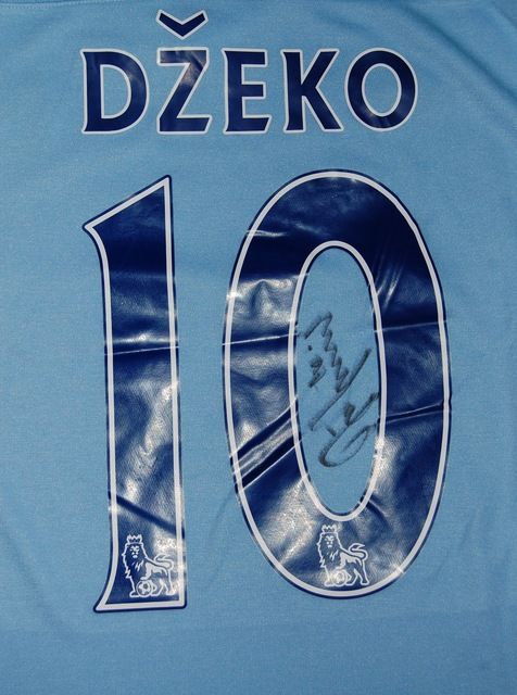 EDIN DZEKO Signed #10 MANCHESTER CITY Shirt EXACT PROOF   AUTHENTIC 