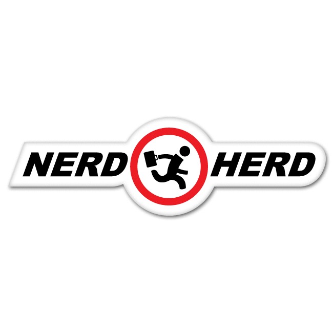 Nerd Herd Computer Geek car bumper sticker 7 x 2  