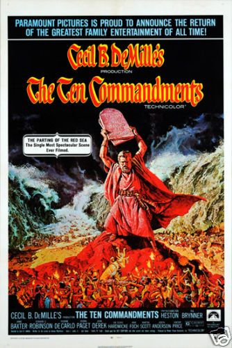 The Ten Commandments re release Orig Movie Poster LB VF  