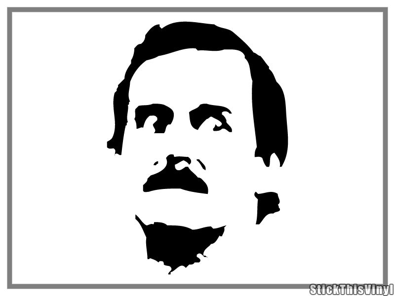 Basil Fawlty portrait Decal Vinyl Sticker (2x)  