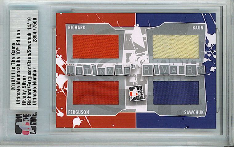 Henri Richard/Terry Sawchuk X2 10 ITG Ultimate Quad Jsy  