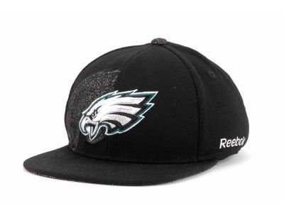 PHILADELPHIA EAGLES new BLACK DUAL THREAT FLEX FITTED HAT CAP S/M 