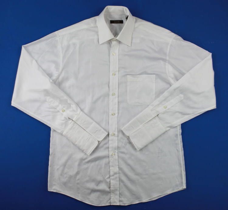 NEW TASSO ELBA MENS DRESS SHIRT WHITE SZ 16 34/35 $60  