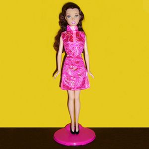 China red cheongsam for barbie [BB053]  