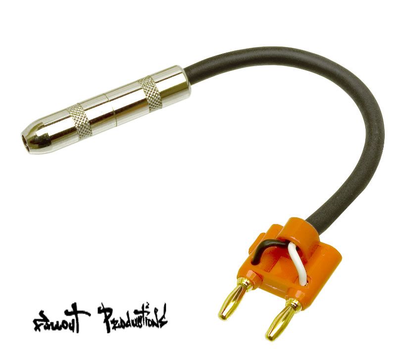 HOSA 1/4 Female to Dual Banana Jack Adapter BNP 116RD  