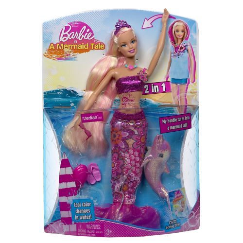 NIB BARBIE MERLIAH MERMAID TALE DOLL 2 in 1 TOY  