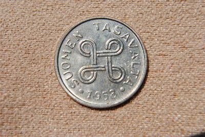 1958 SUOMEN MUY BONITOS TASAVALTA 1 FINLANDIA DE MONEDA MARCO