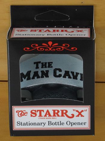 THE MAN CAVE Starr X Wall Mount Bottle Opener NEW  