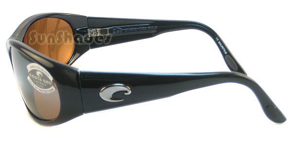 NEW COSTA DEL MAR SWORDFISH BLACK/SILVER 580 SUNGLASSES  