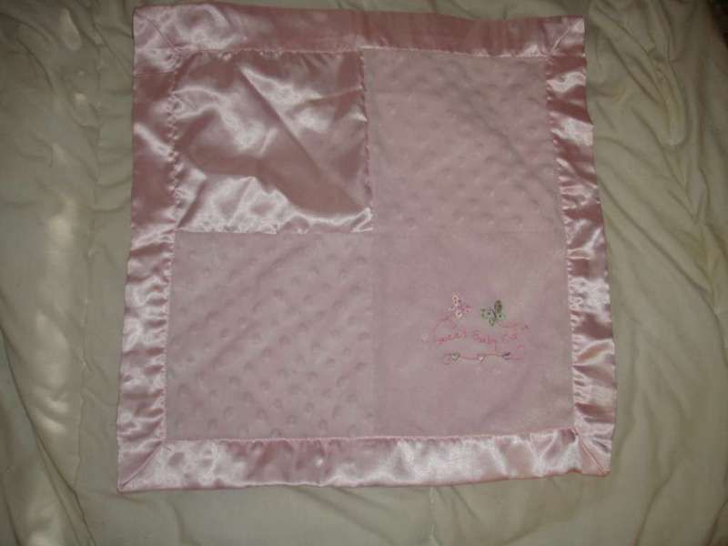 Just Born Pink Sweet Baby Girl Lovey Security Blanket  
