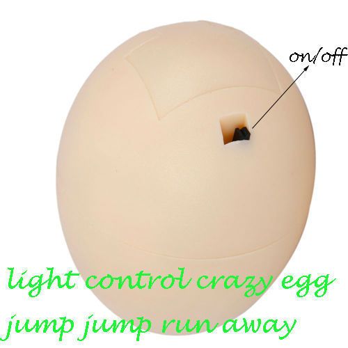 Light Control Crazy Egg With Shock Function Jump Run Away KId Fun Toy 