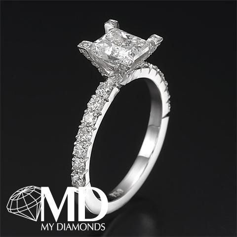 14KT WHITE GOLD DIAMOND ENGAGEMENT RING 1.25 CT WEDDING SOLITAIRE 