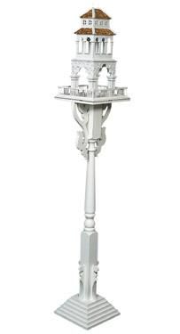 Home Bazaar KD Scrollwork Birdhouse Pedestal Post  