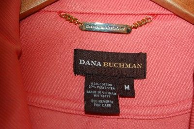 NEW DANA BUCHMAN Spring Summer jacket blazer salmon coral womens size 